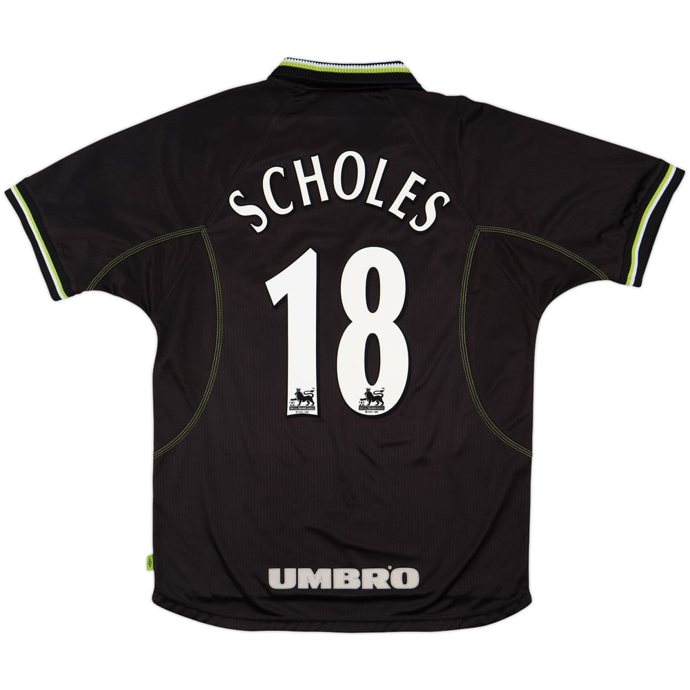 1998-99 Manchester United Third Shirt Scholes #18 - 9/10 - (L)