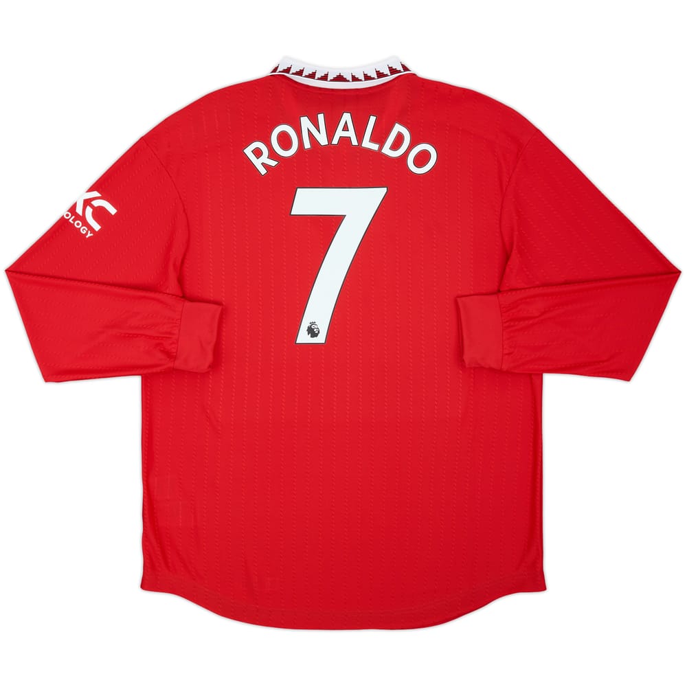 2022-23 Manchester United Authentic Home L/S Shirt Ronaldo #7 (XL)