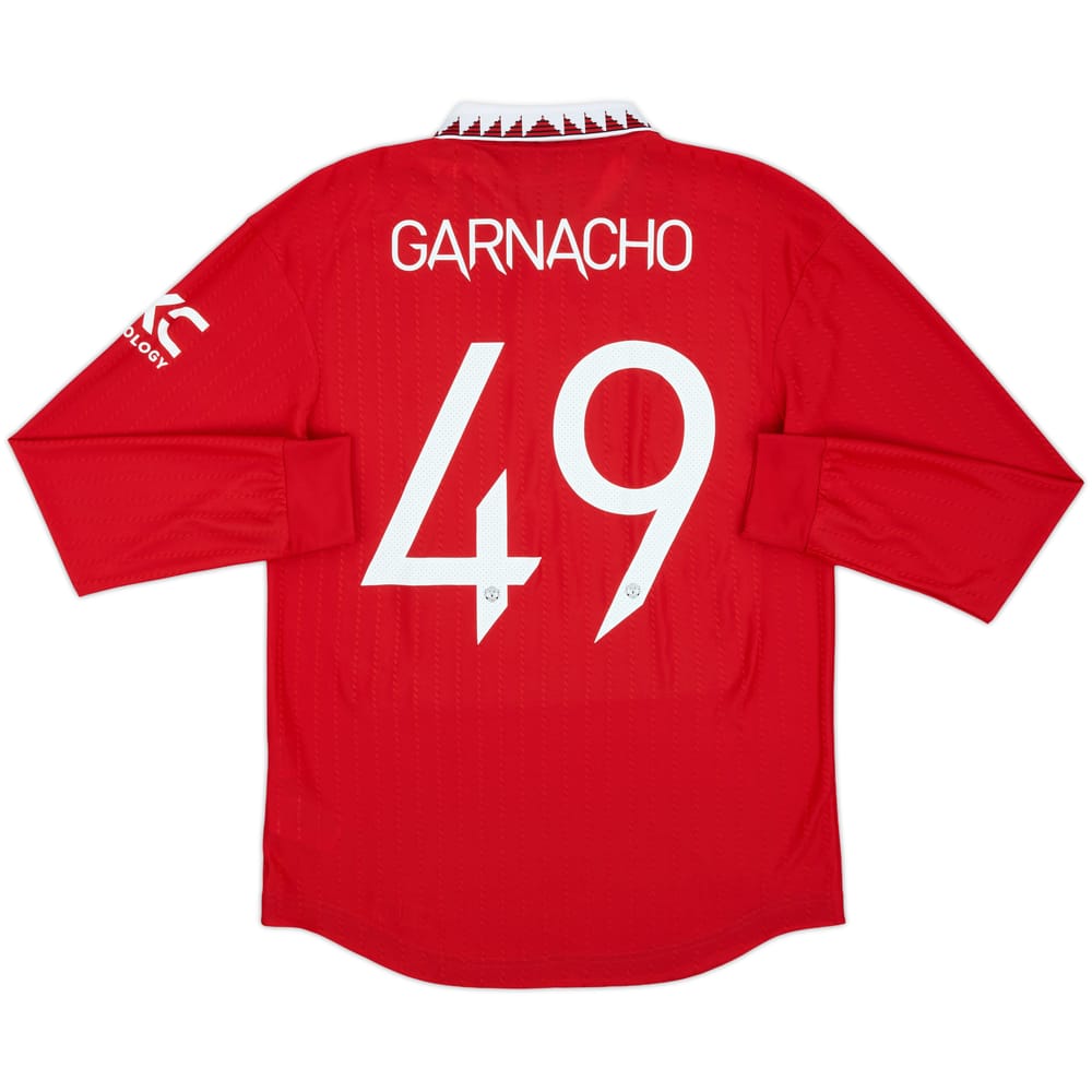 2022-23 Manchester United Authentic Home L/S Shirt Garnacho #49 (M)