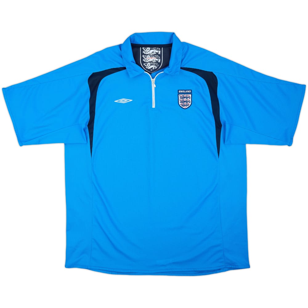 2004-06 England Umbro 1/4 Zip Polo Shirt - 8/10 - (XXL)