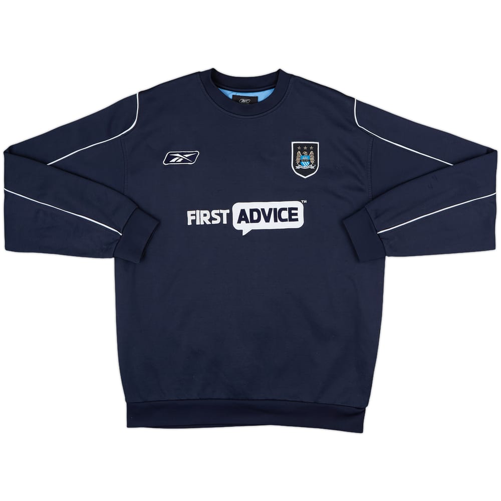 2003-04 Manchester City Reebok Sweat Top - 9/10 - (L)