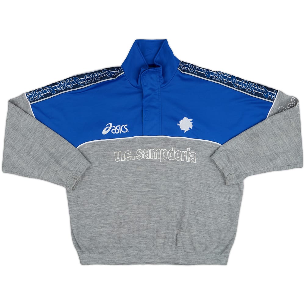 1992-94 Sampdoria Asics 1/4 Zip Track Jacket - 8/10 - (XXL)
