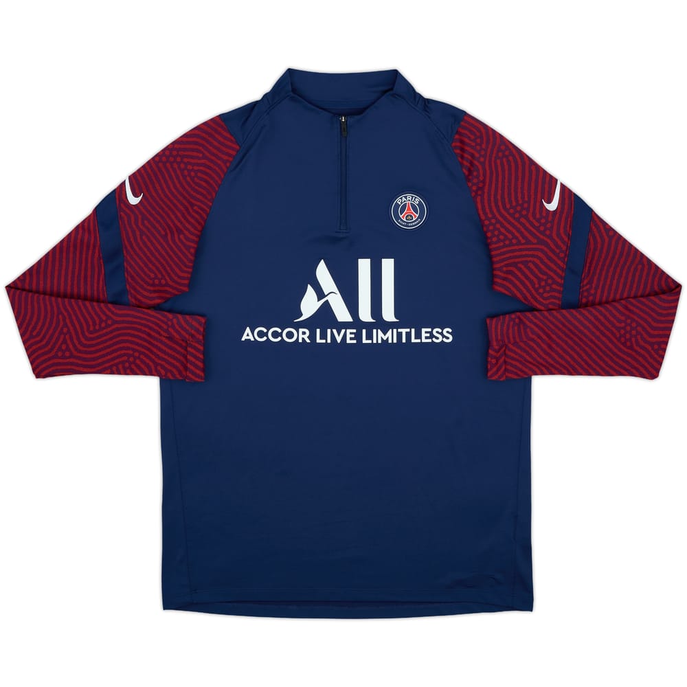 2020-21 Paris Saint-Germain Nike 1/4 Zip Drill Top - 7/10 - (L)