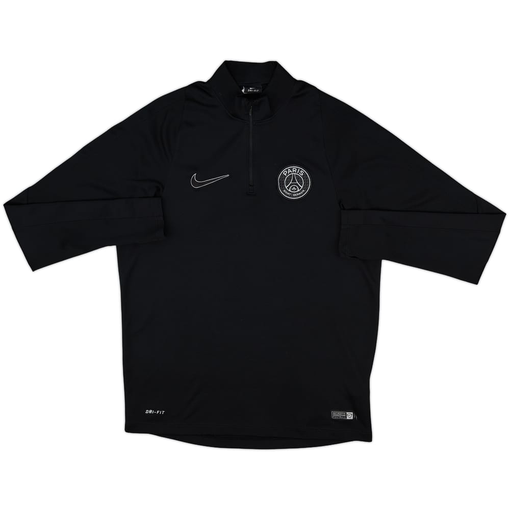2015-16 Paris Saint-Germain Nike 1/4 Zip Training Top - 8/10 - (M)