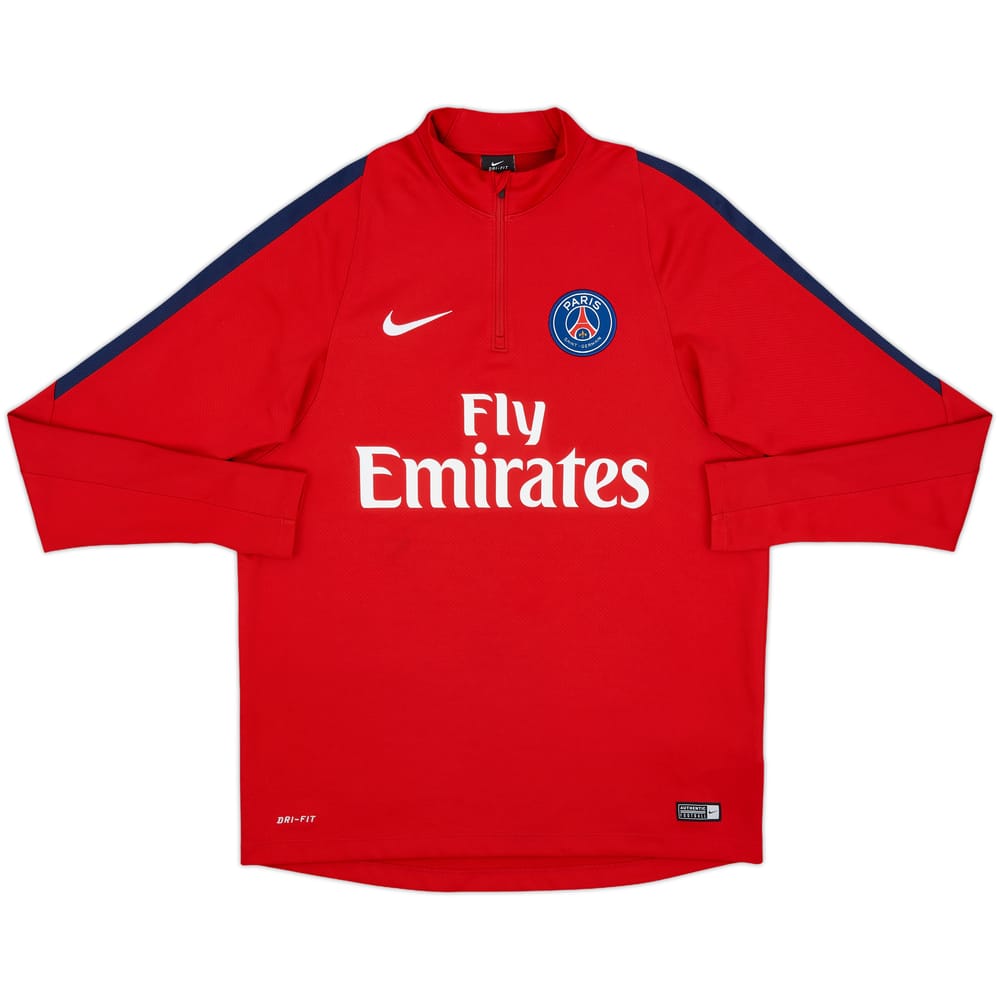 2016-17 Paris Saint-Germain Nike 1/4 Zip Drill Top - 9/10 - (L)