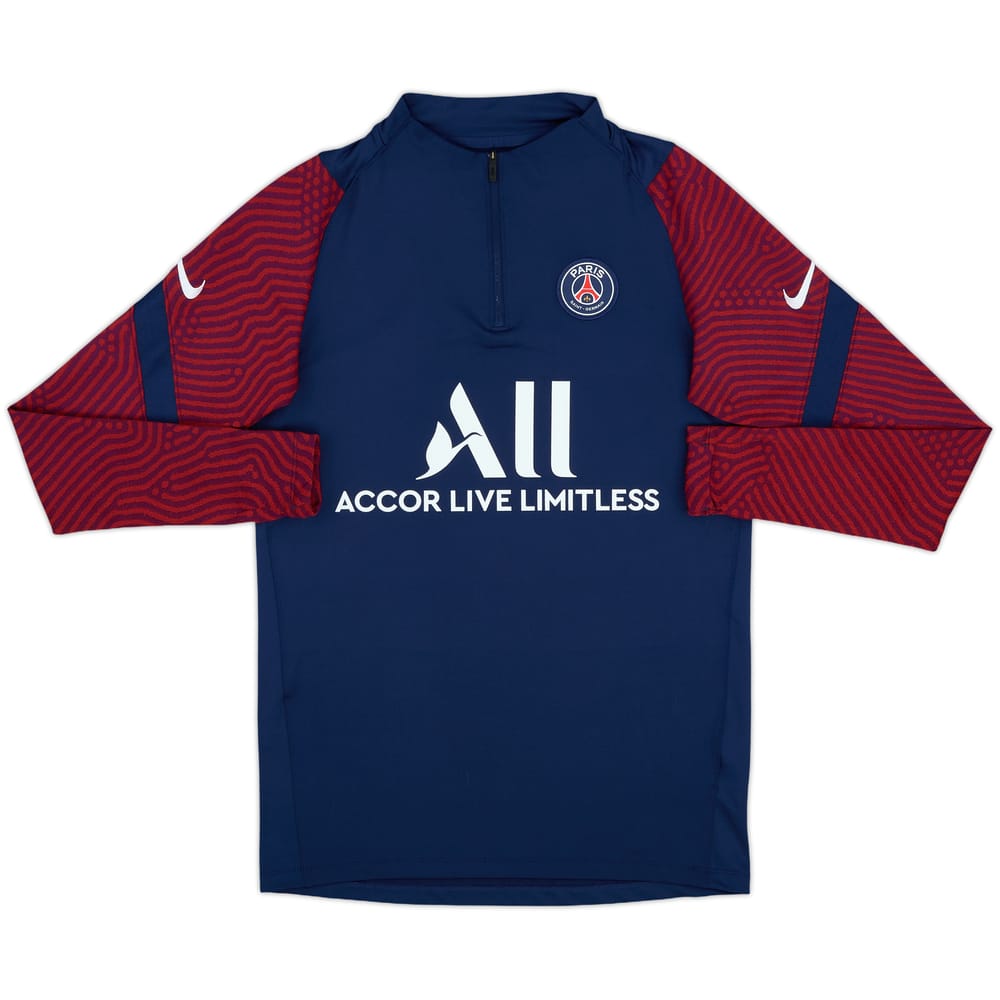 2020-21 Paris Saint-Germain Nike 1/4 Zip Drill Top - 7/10 - (S)