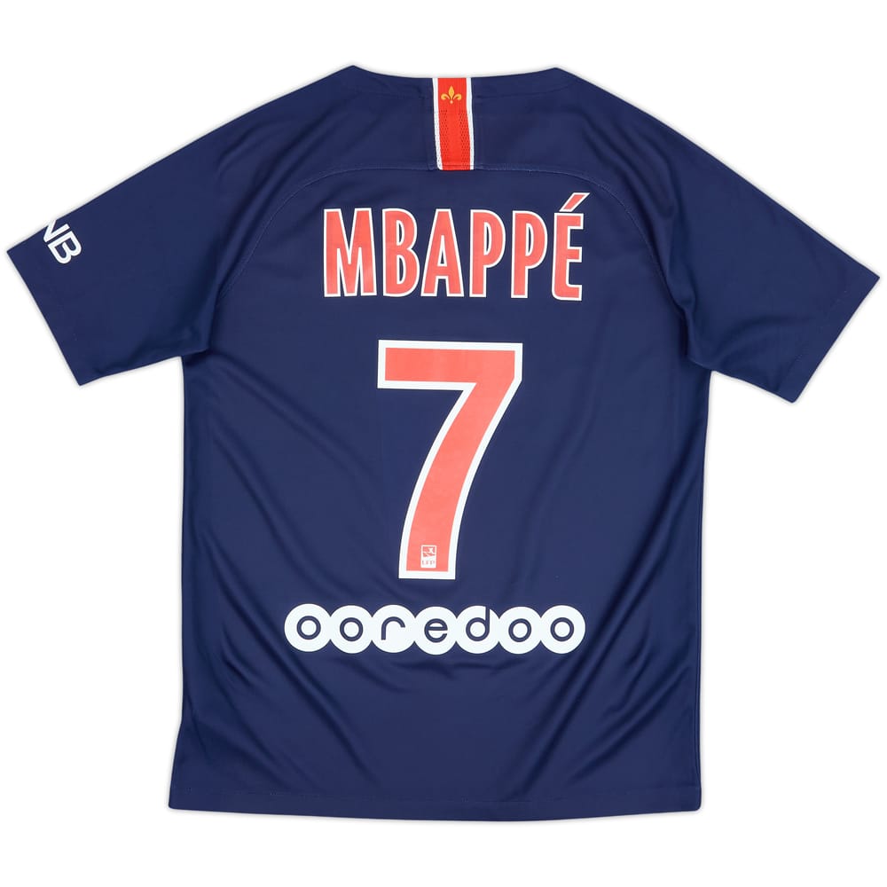 2018-19 Paris Saint-Germain Home Shirt Mbappe #7 - 9/10 - (XL.Boys)