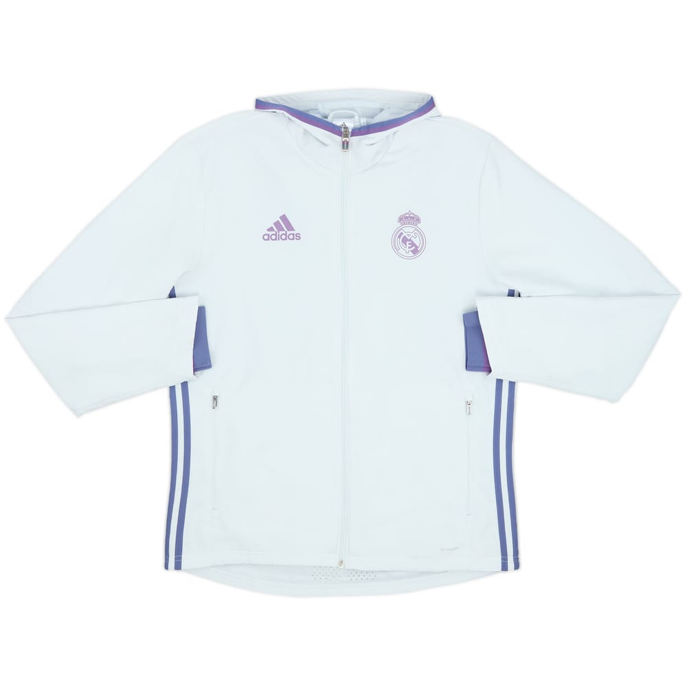 2016-17 Real Madrid adidas Hooded Track Jacket - 6/10 - (M)