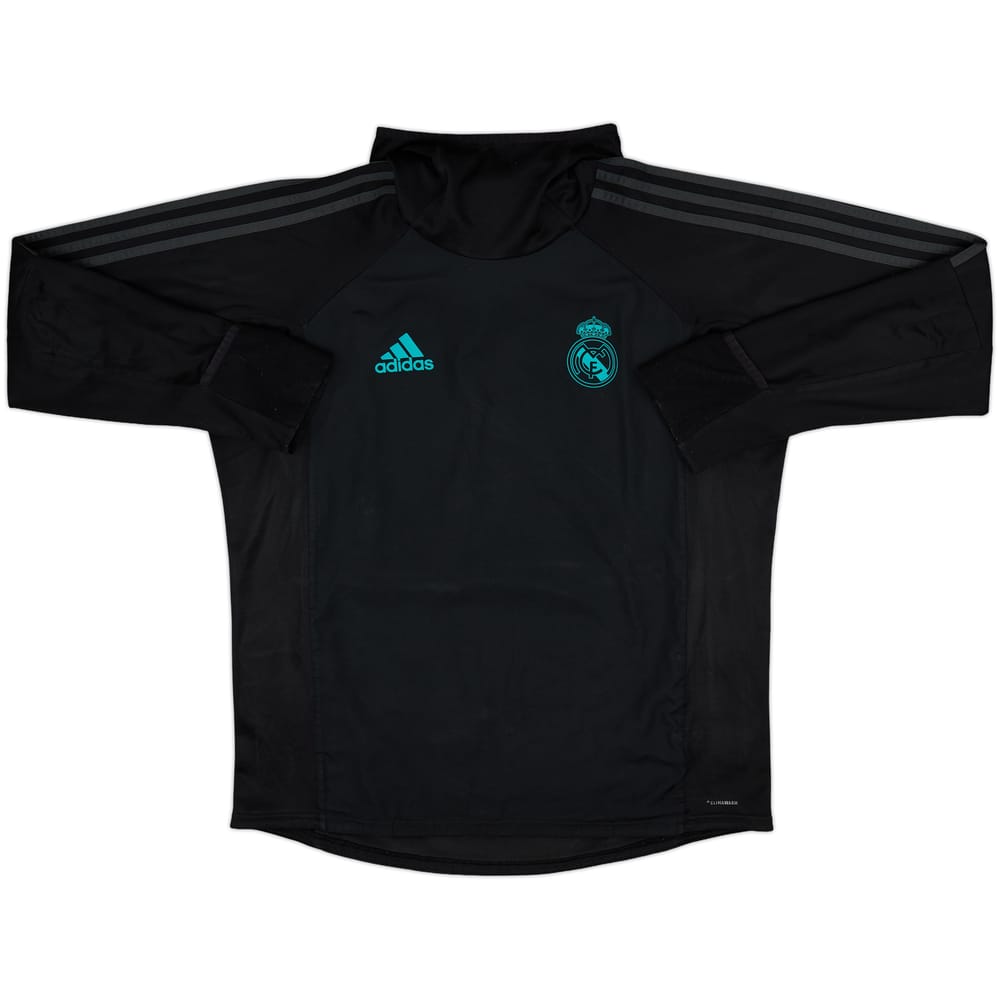 2017-18 Real Madrid adidas Hooded Training Top - 8/10 - (L)