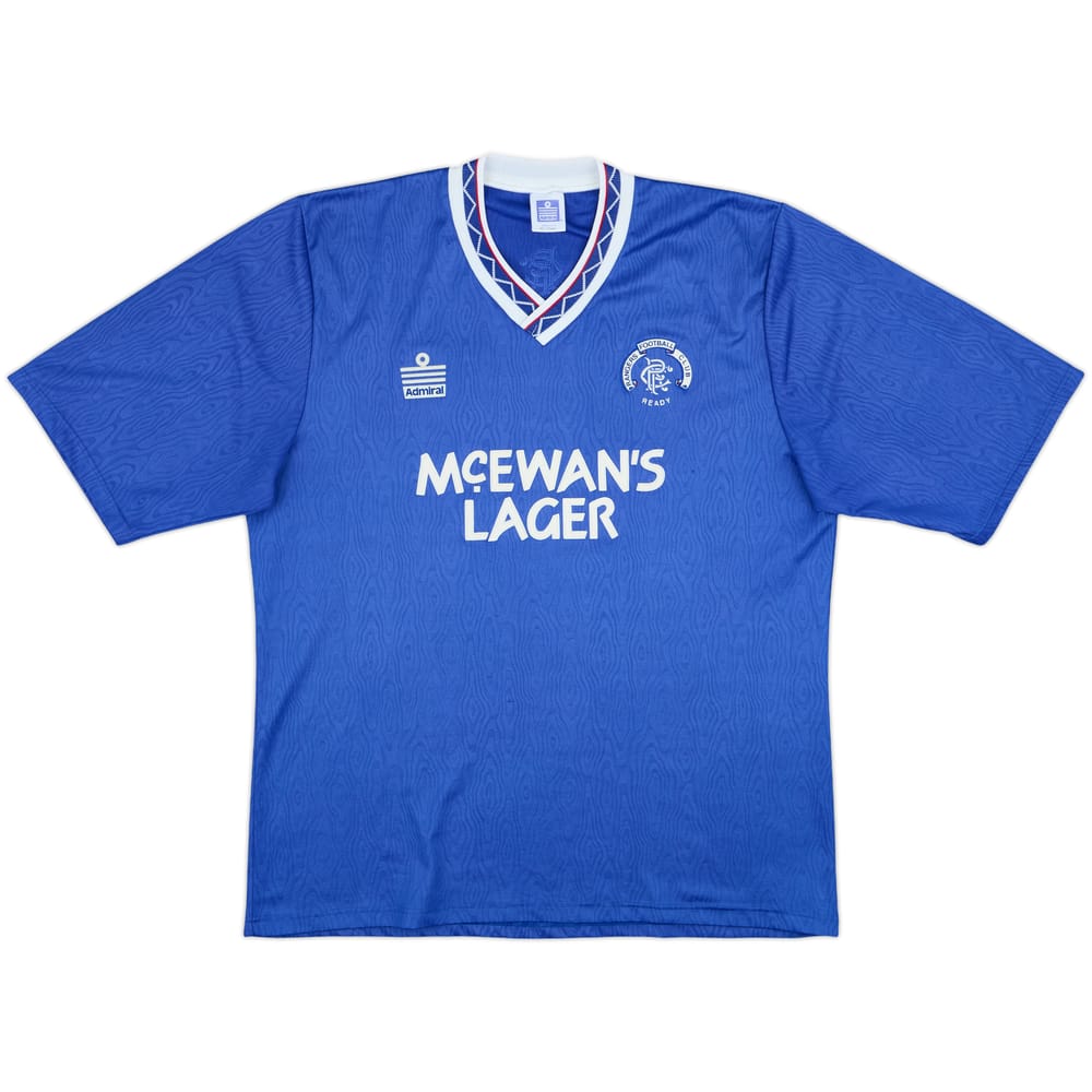 1990-92 Rangers Home Shirt - 8/10 - (XL)