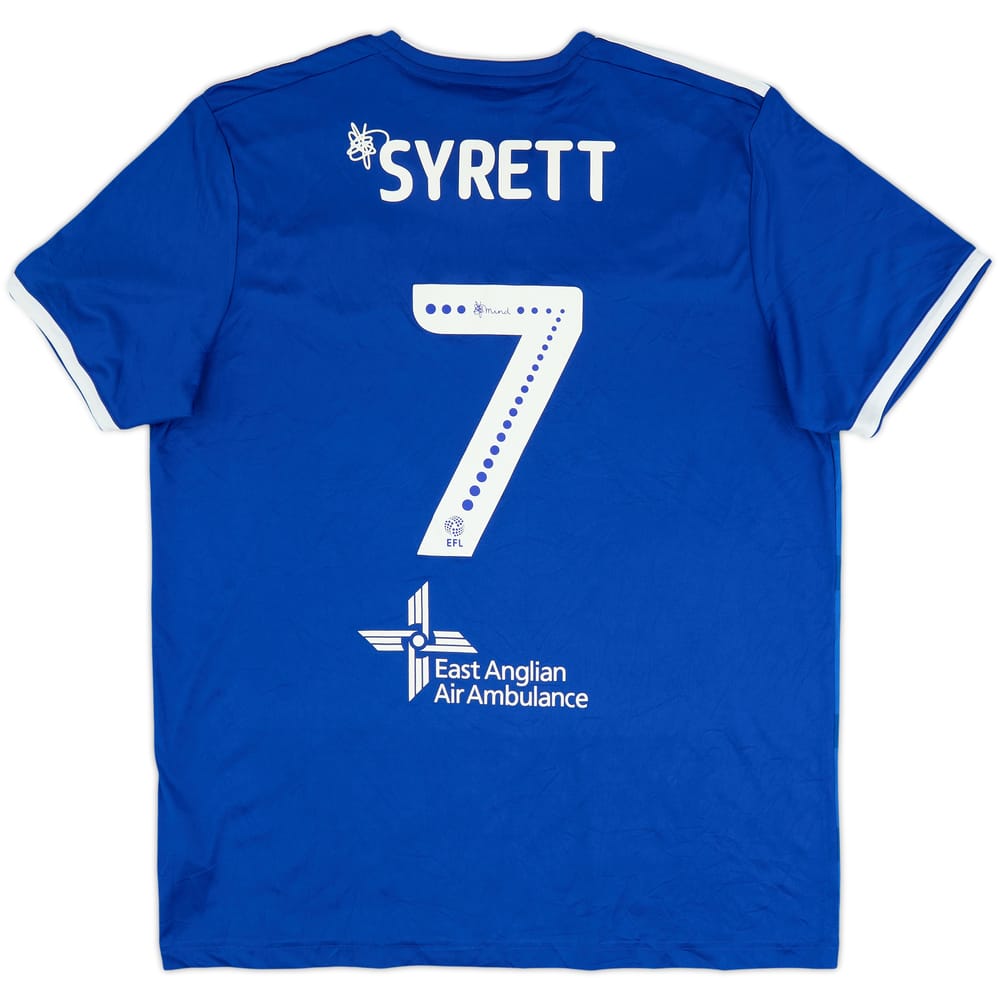 2019-20 Ipswich Home Shirt Syrett #7 - 8/10 - (XL)