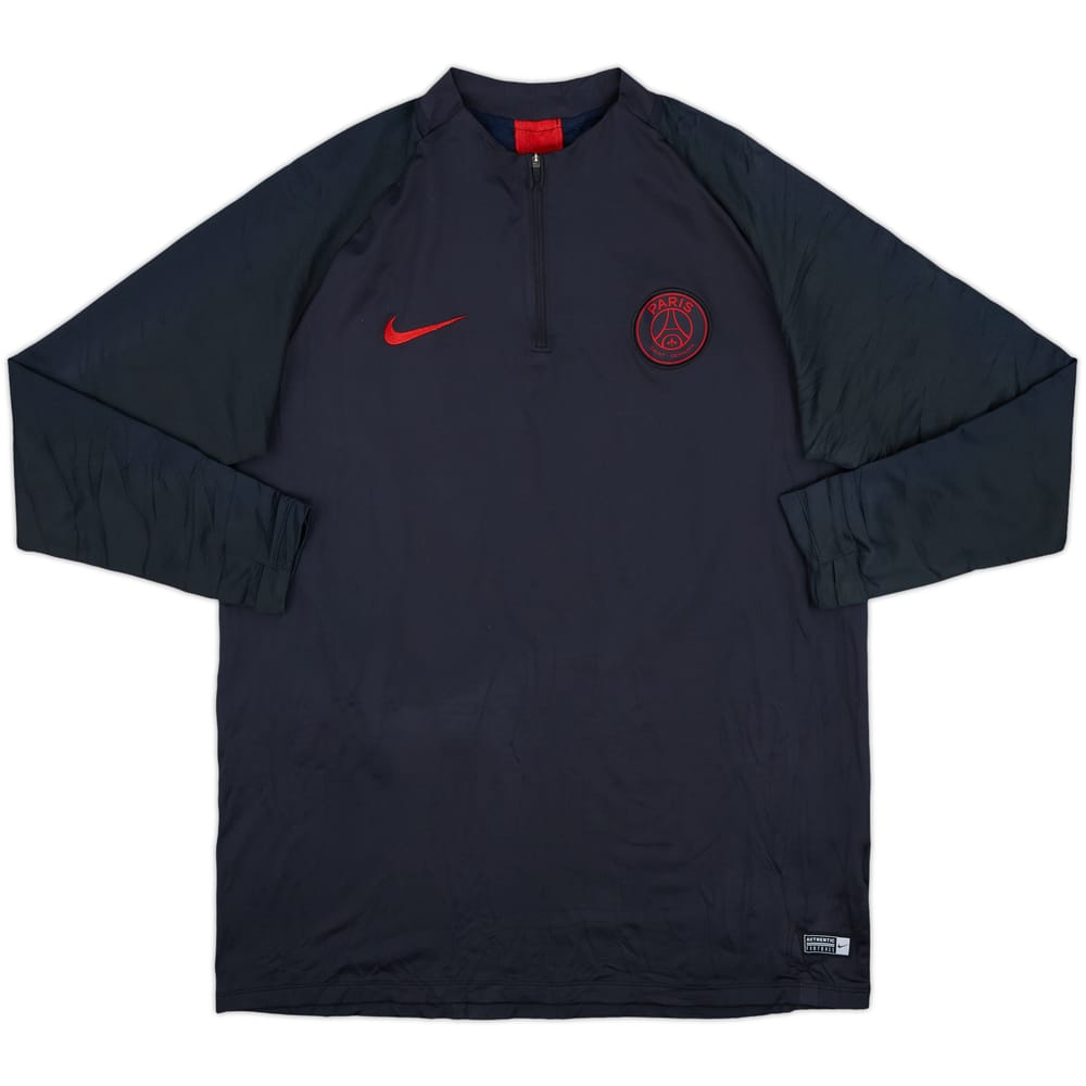 2019-20 Paris Saint-Germain Nike 1/4 Zip Drill Top - 8/10 - (XL)