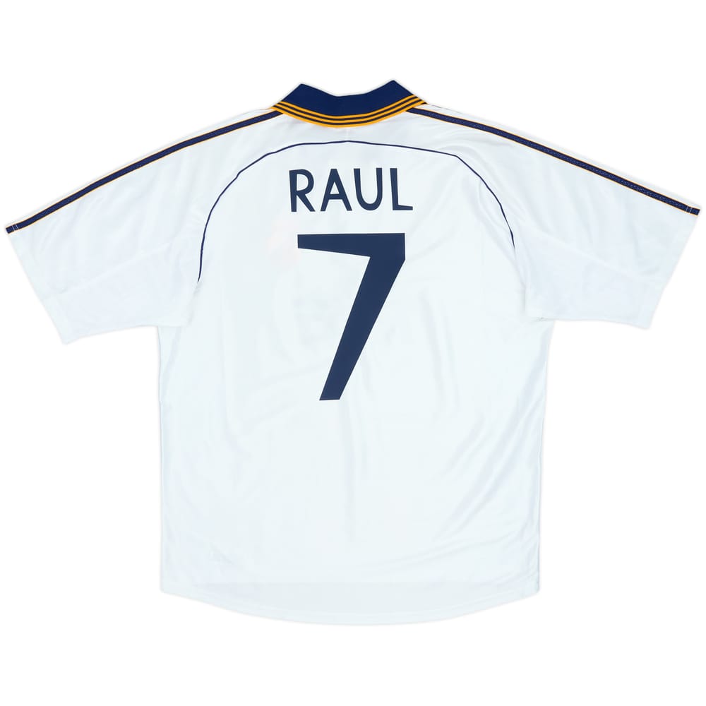 1998-00 Real Madrid Home Shirt Raul #7 - 9/10 - (L)