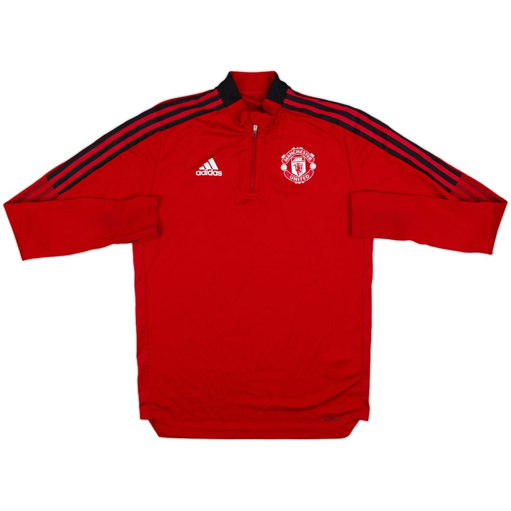 2022-23 Manchester United adidas 1/4 Zip Training Top - 7/10 - (M)