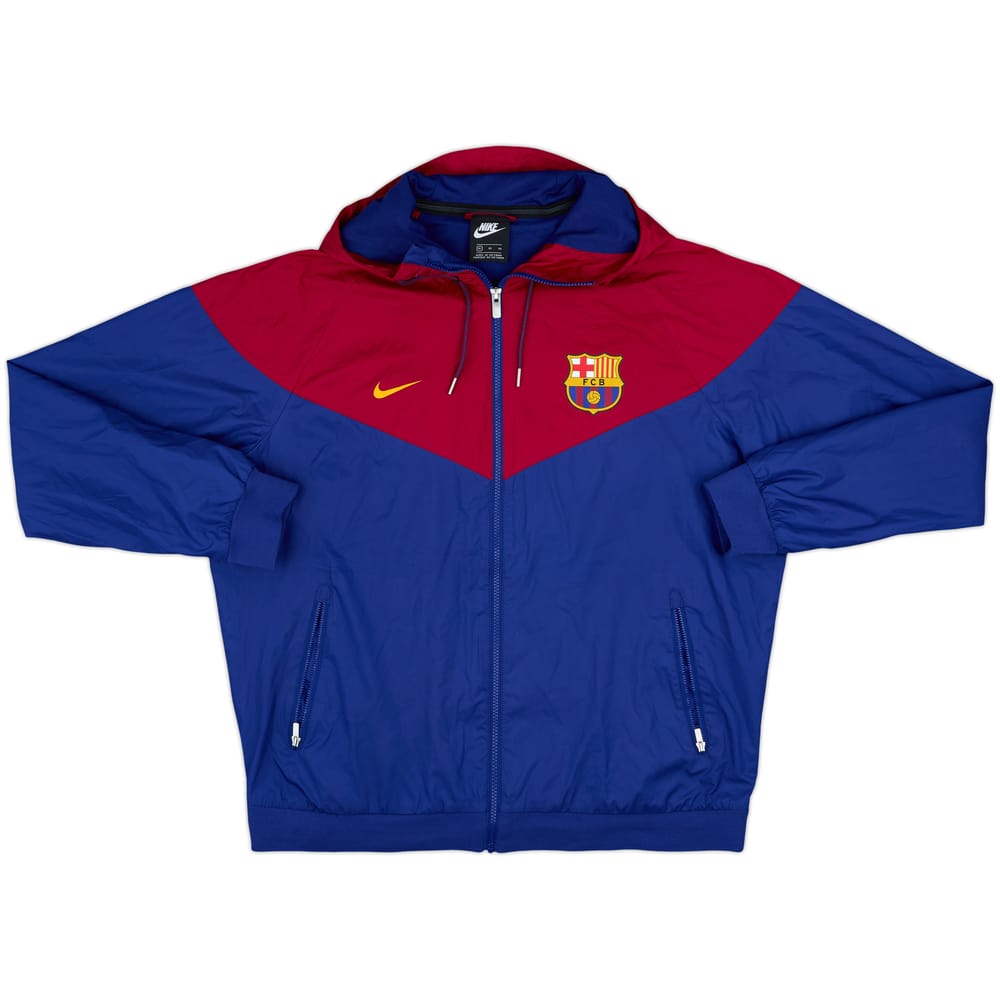 2018-19 Barcelona Nike Hooded Track Jacket - 8/10 - (XL)