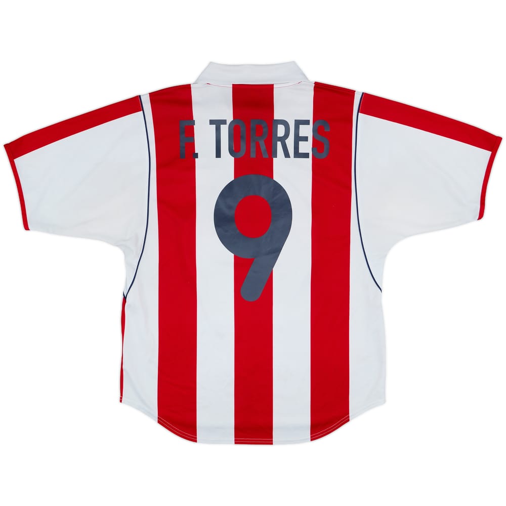2001-02 Atletico Madrid Home Shirt Torres #9 - 6/10 - (M)