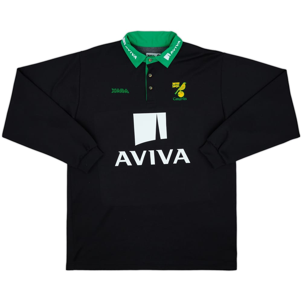 2008-09 Norwich Xara Polo L/S Shirt - 8/10 - (L)