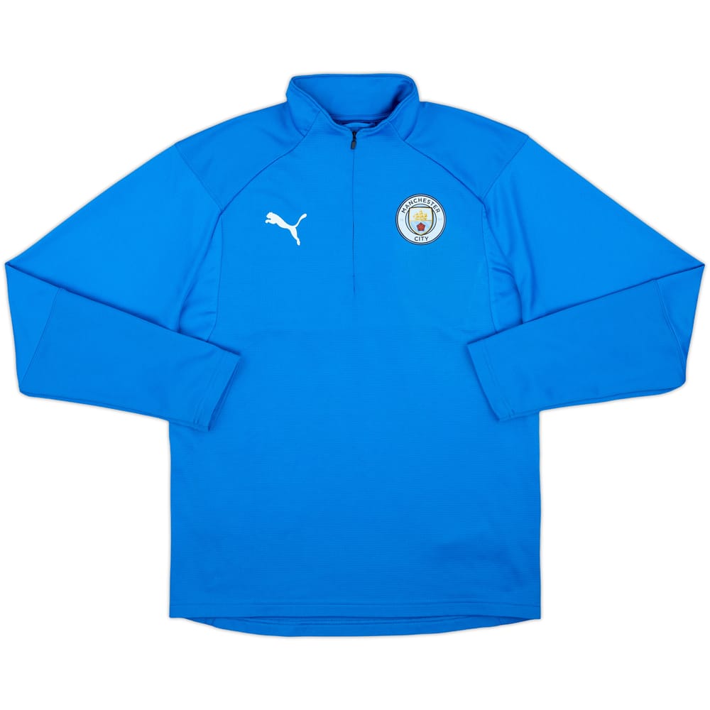 2020-21 Manchester City Puma 1/4 Zip Drill Top - 10/10 - (M)
