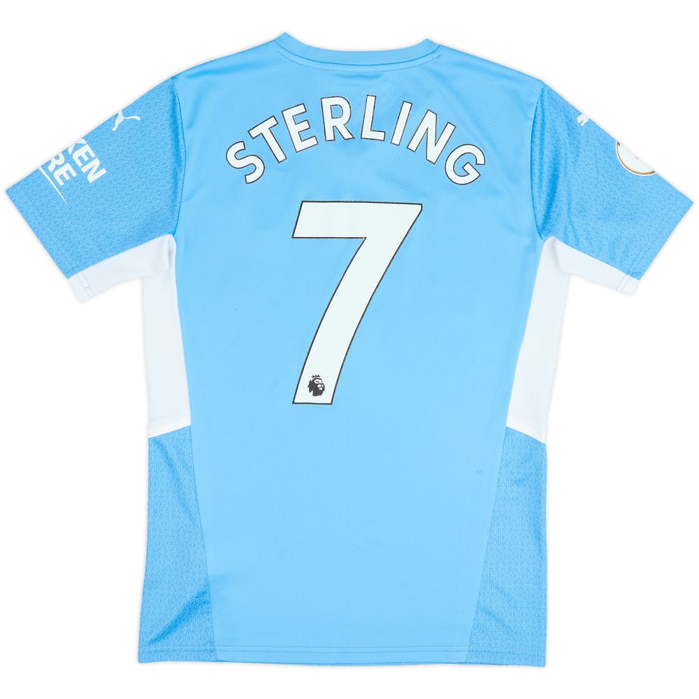 2021-22 Manchester City Home Shirt Sterling #7 - 7/10 - (S)