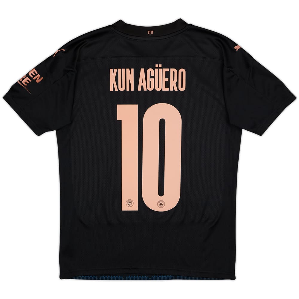 2020-21 Manchester City Away Shirt Kun Aguero #10 - 9/10 - (S)