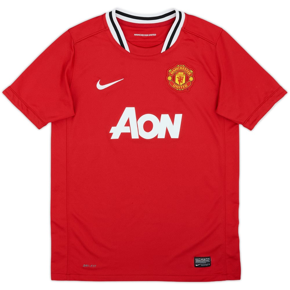 2011-12 Manchester United Home Shirt - 8/10 - (L.Boys)