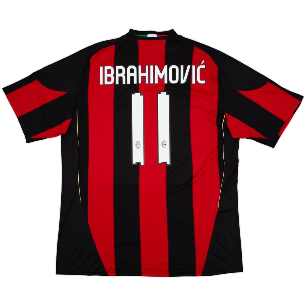 2010-11 AC Milan Home Shirt Ibrahimovic #11 - 10/10 - (XL)