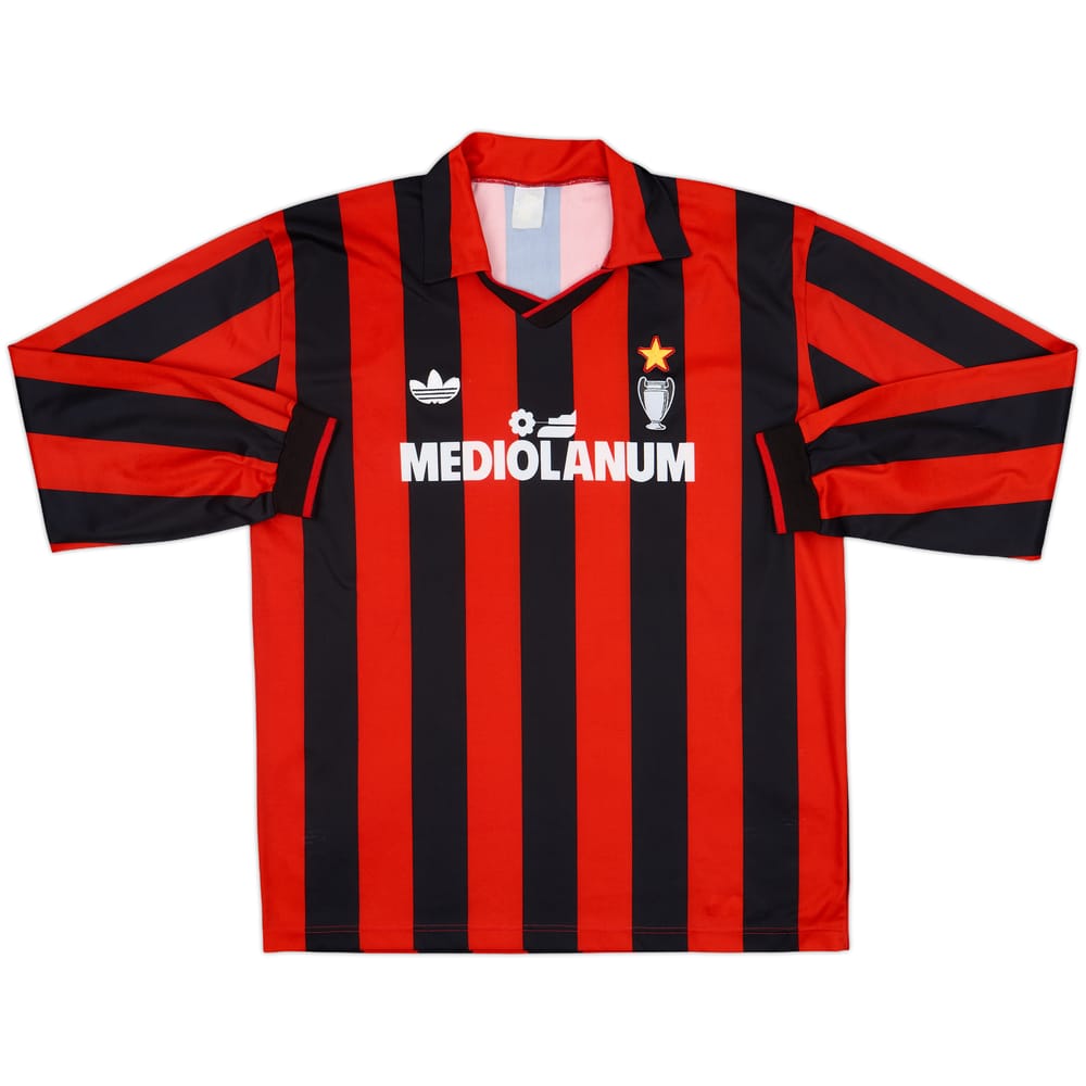1990-91 AC Milan Home L/S Shirt - 9/10 - (XL)