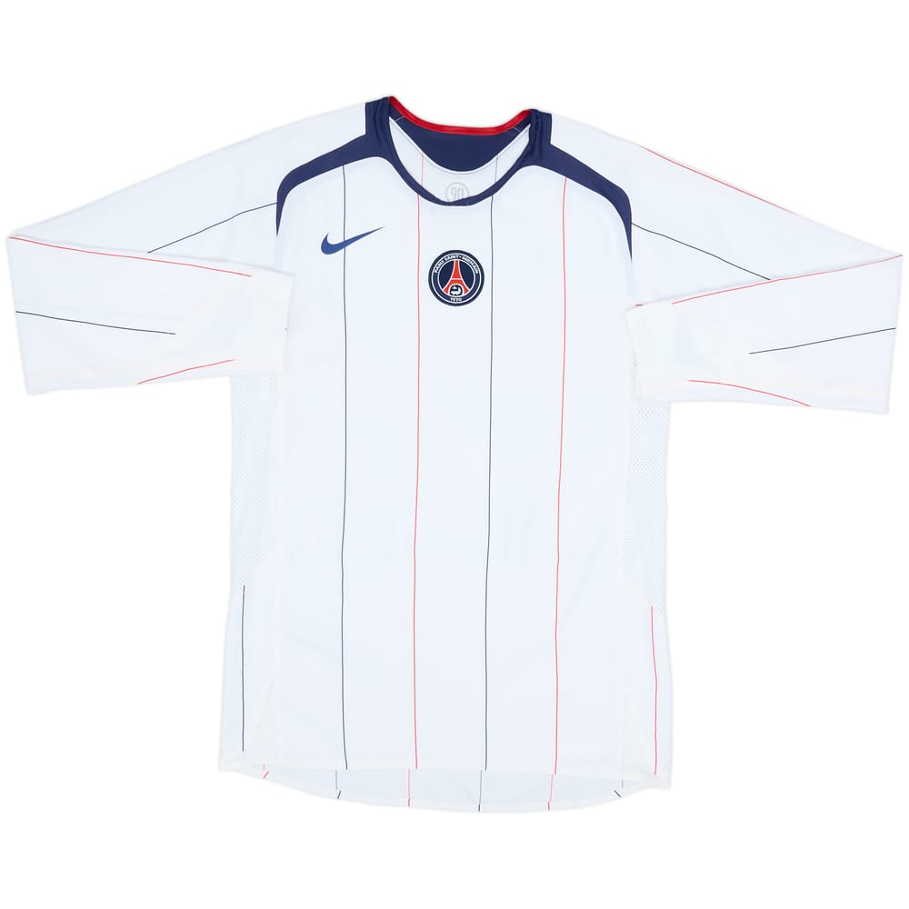 2005-06 Paris Saint-Germain Player Issue Away L/S Shirt - 8/10 - (M)