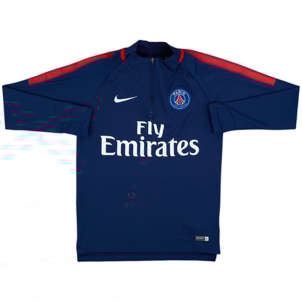 2017-18 Paris Saint-Germain Nike 1/4 Zip Training Top - 8/10 - (S)