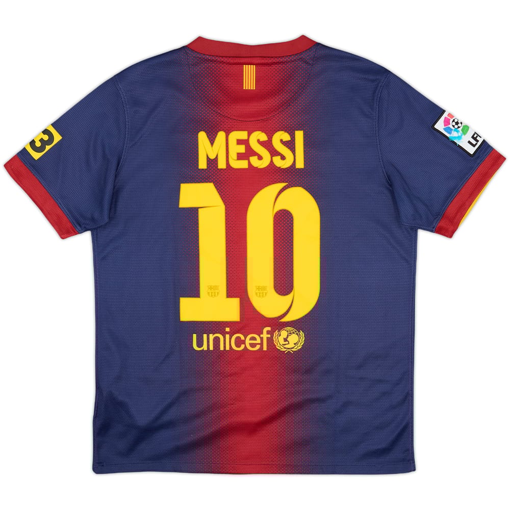 2012-13 Barcelona Home Shirt Messi #10 - 9/10 - (L.Boys)