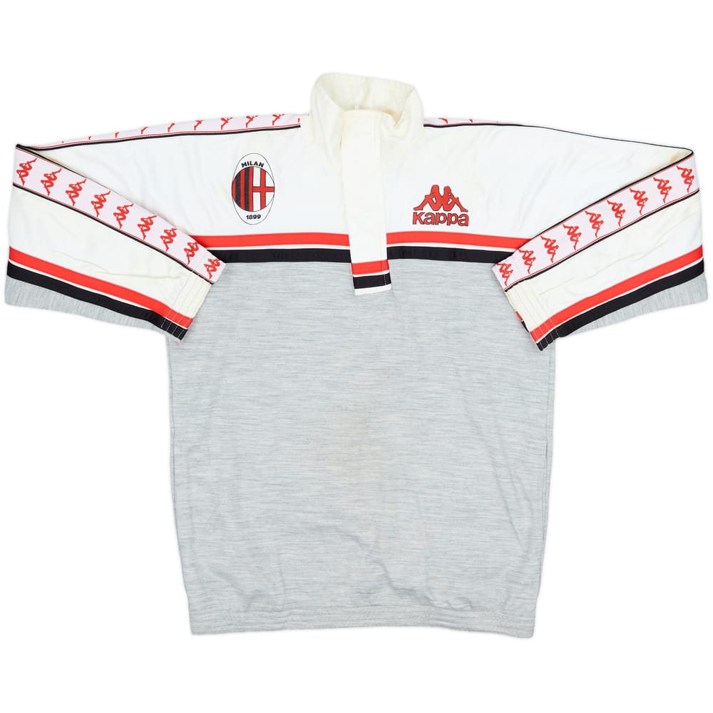 1987-88 AC Milan Kappa 1/4 Zip Track Jacket - 8/10 - (L)