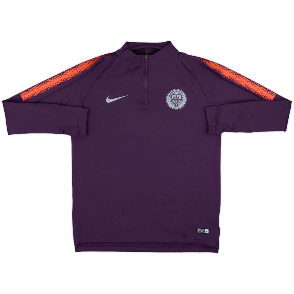 2018-19 Manchester City Nike 1/4 Zip Training Top - 8/10 - (L)
