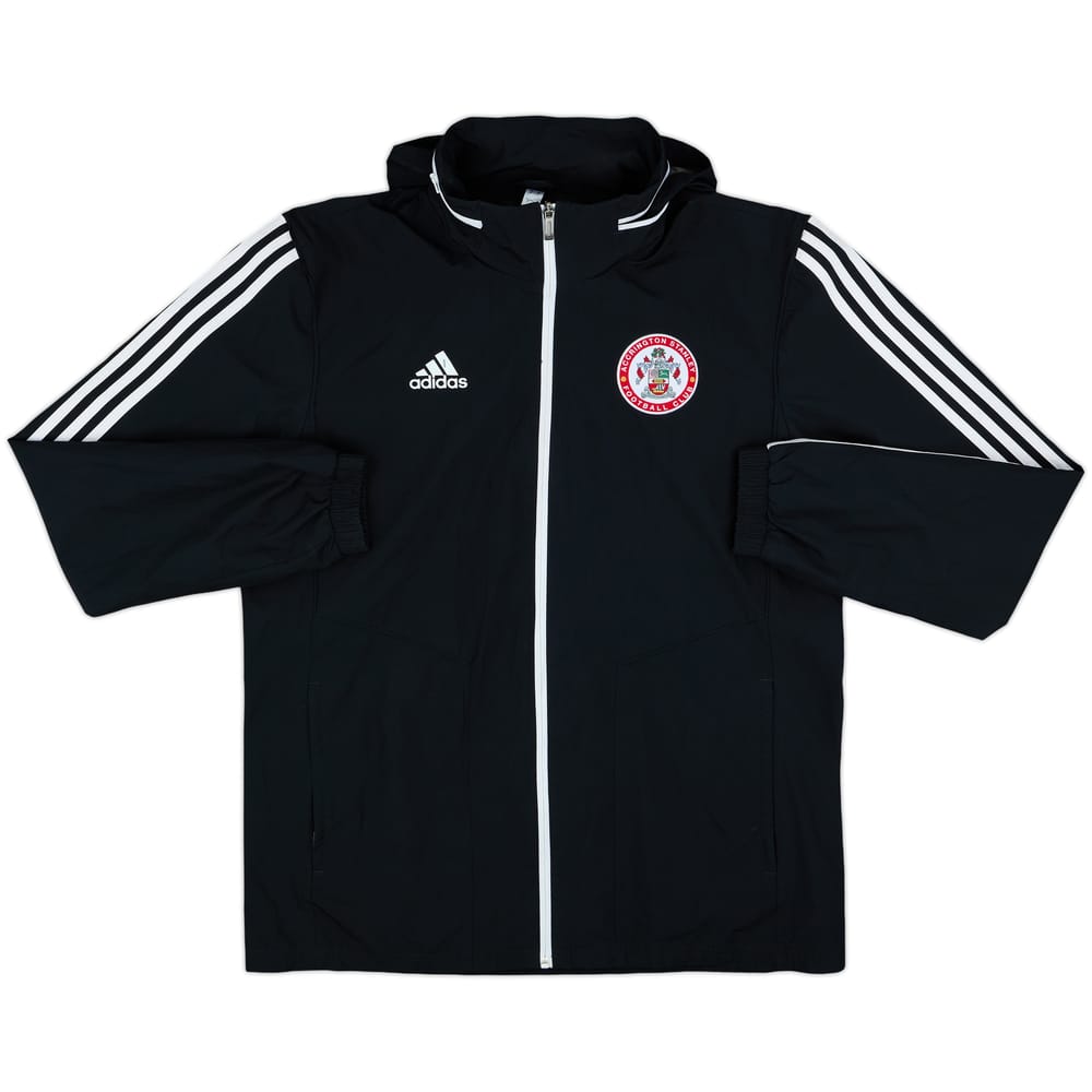 2019-20 Accrington Stanley adidas Hooded Rain Jacket - 8/10 - (L)