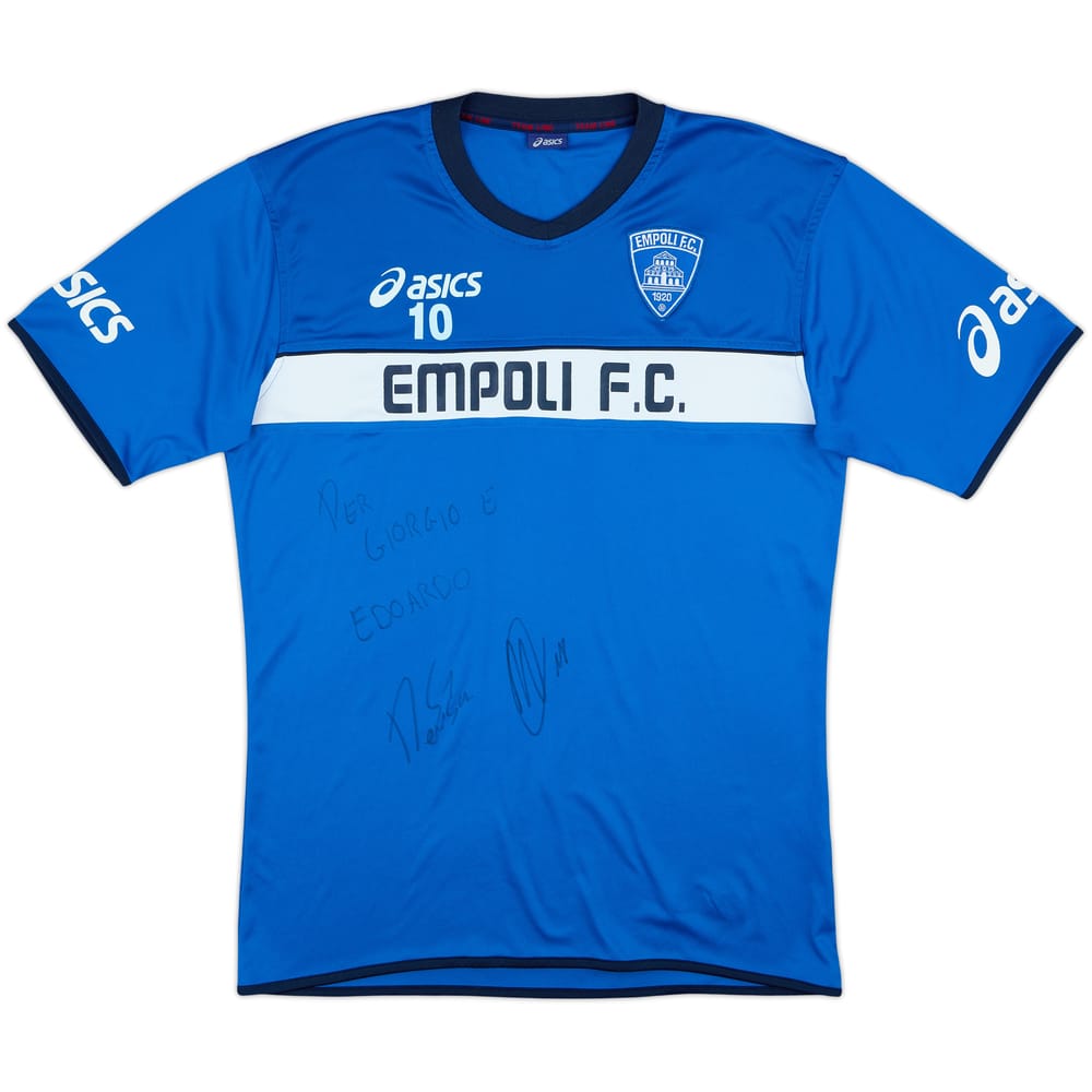 2010-11 Empoli Signed Player Issue Asics Training Shirt #10 - 8/10 - (L)