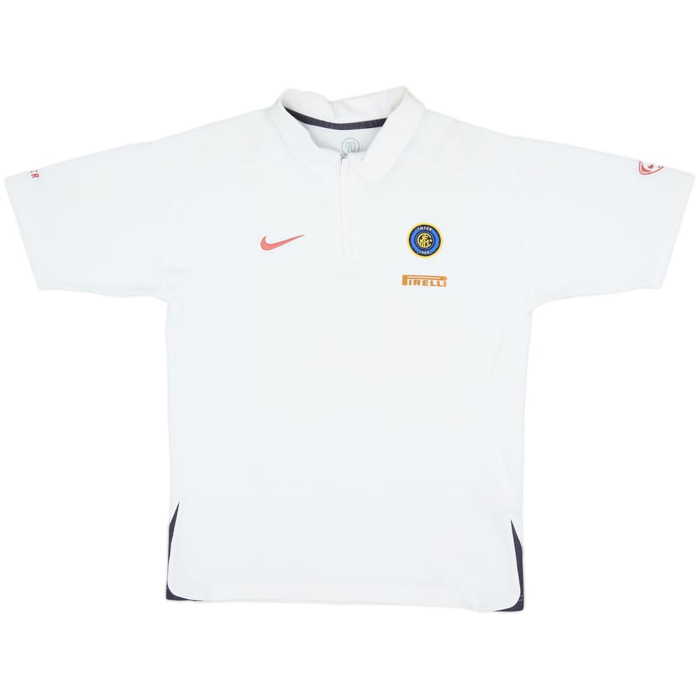2005-06 Inter Milan Nike 1/4 Zip Polo Shirt - 6/10 - (M)