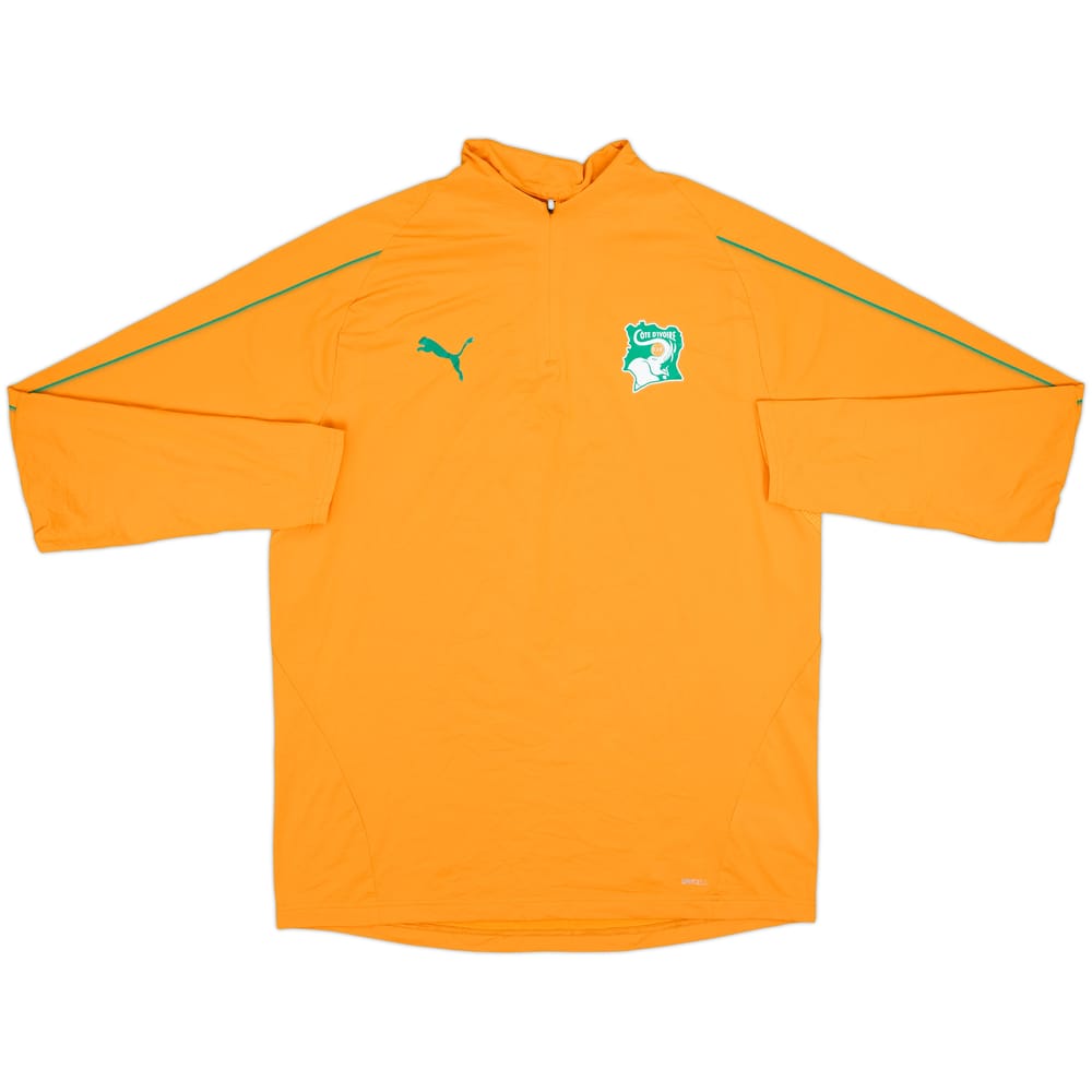 2019-20 Ivory Coast Puma 1/4 Zip Drill Top - 9/10 - (L)