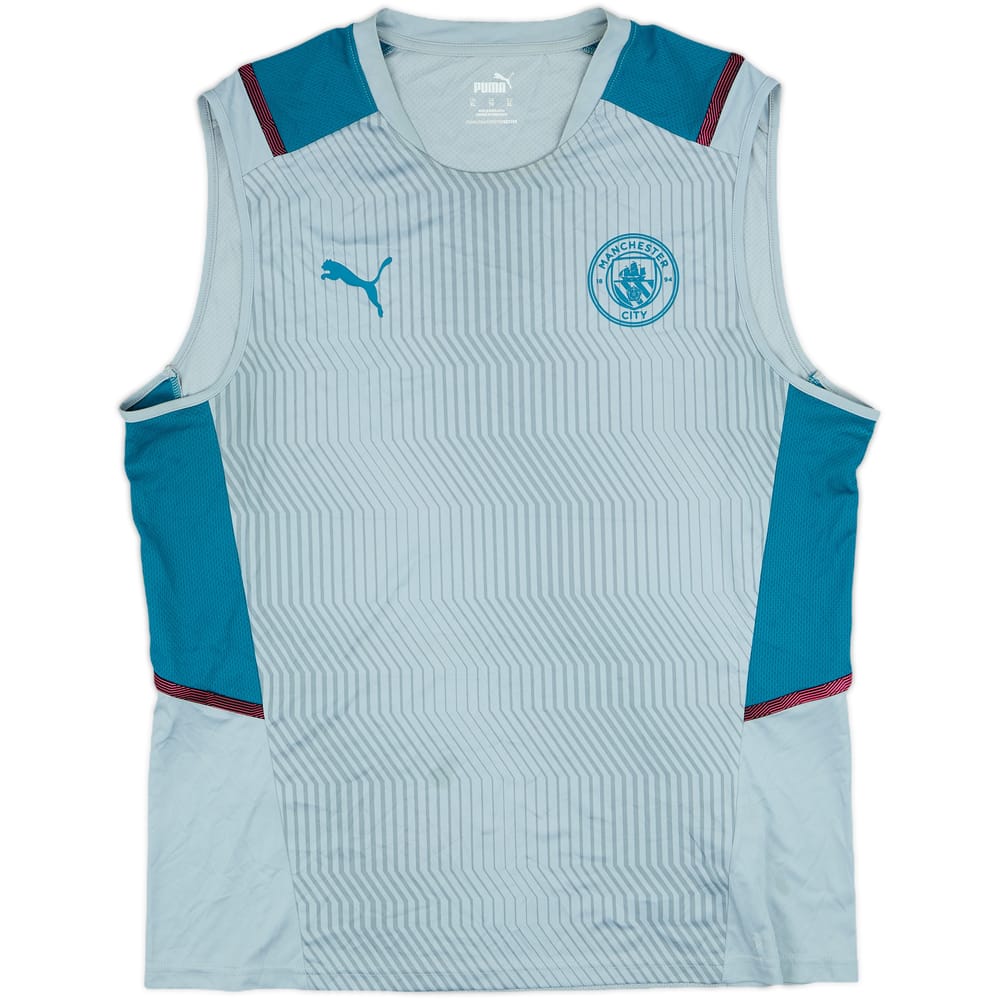 2021-22 Manchester City Puma Training Vest - 8/10 - (XL)