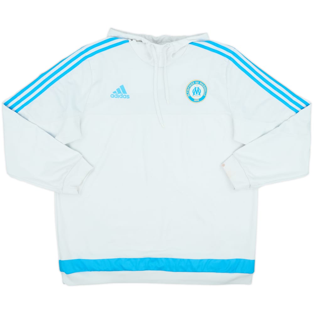 2015-16 Olympique Marseille adidas Hooded Sweat Top - 6/10 - (XL)