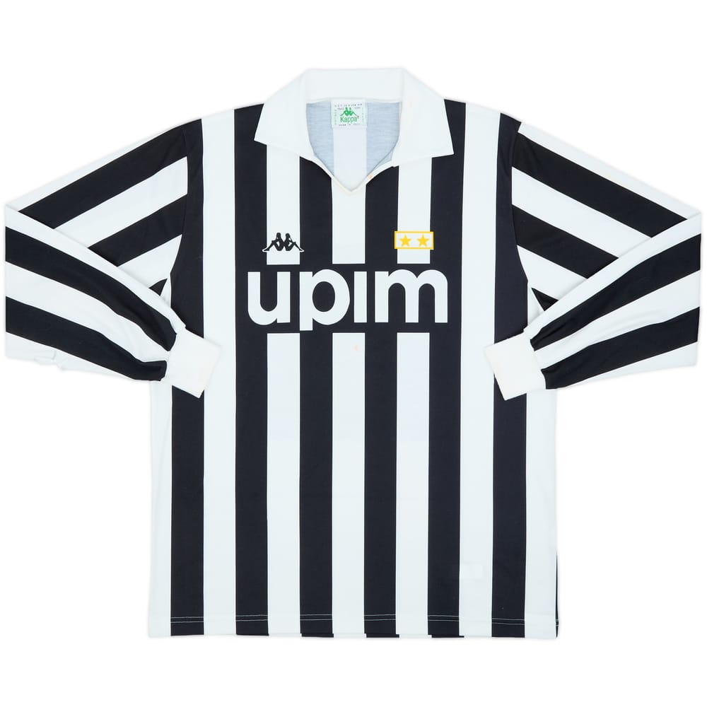 1989-90 Juventus Basic Home L/S Shirt - 6/10 - (XL)