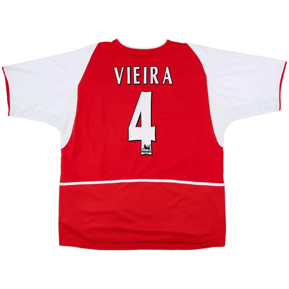 2002-04 Arsenal Home Shirt Viera #4 - 8/10 - (XXL)