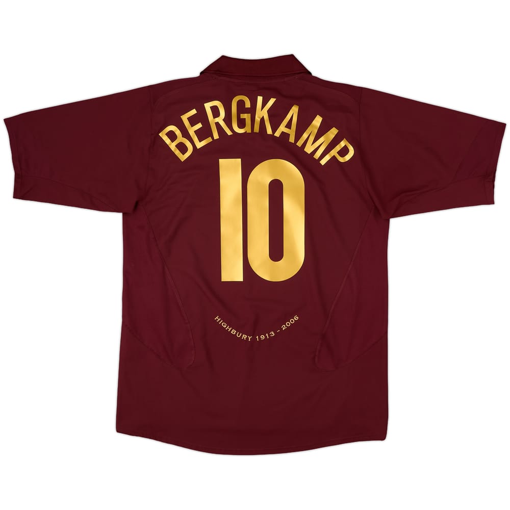2005-06 Arsenal Home Shirt Bergkamp #10 - 9/10 - (L)