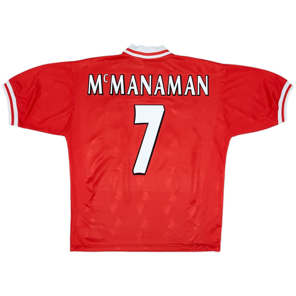 1996-98 Liverpool Home Shirt McManaman #7 - 6/10 - (L)