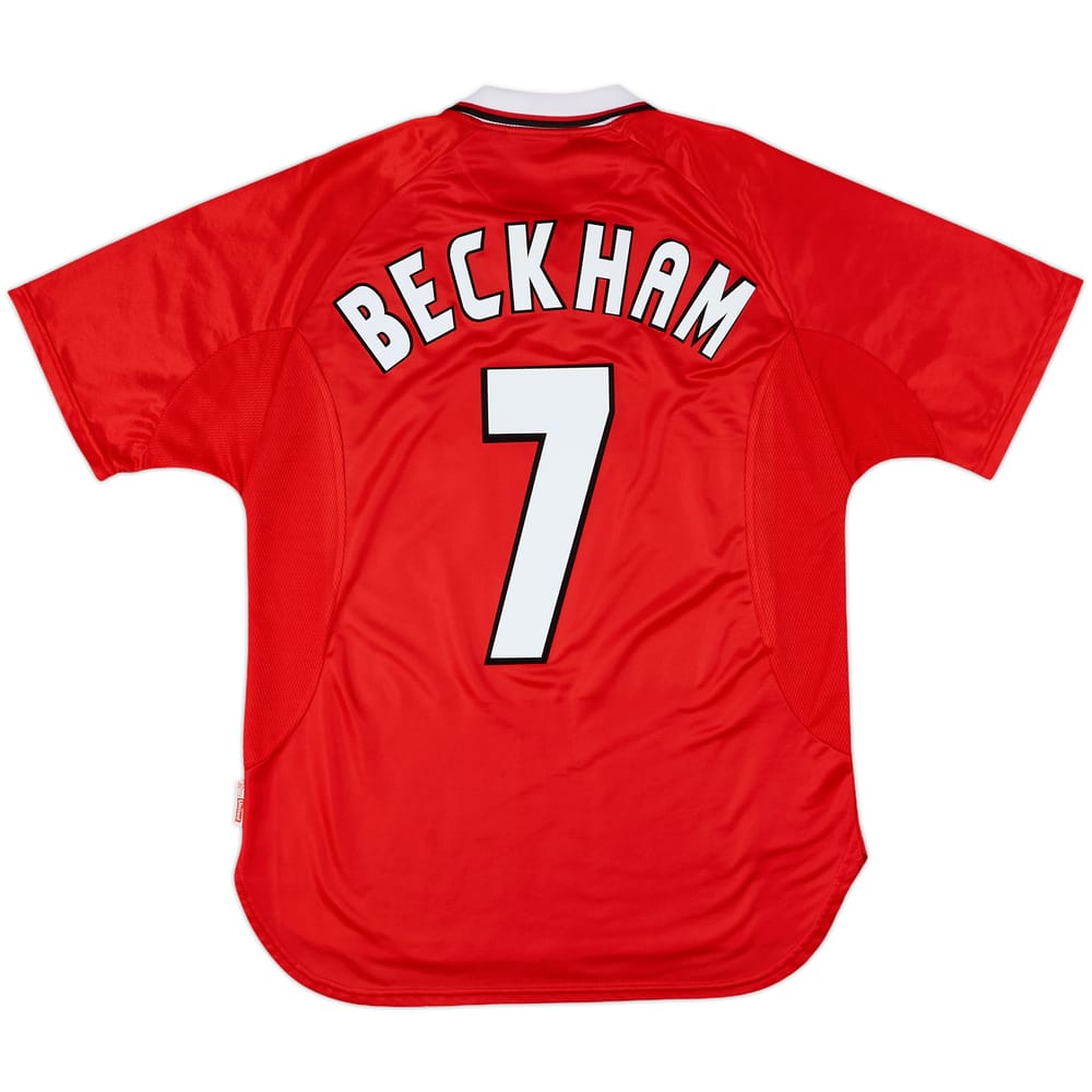1997-00 Manchester United CL Shirt Beckham #7 - 8/10 - (M)