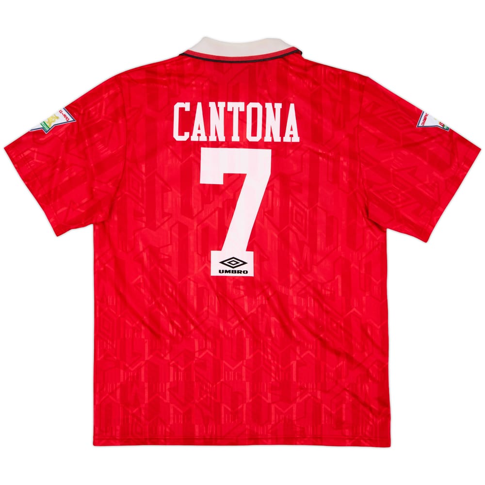 1992-94 Manchester United Home Shirt Cantona #7 - 9/10 - (XL)