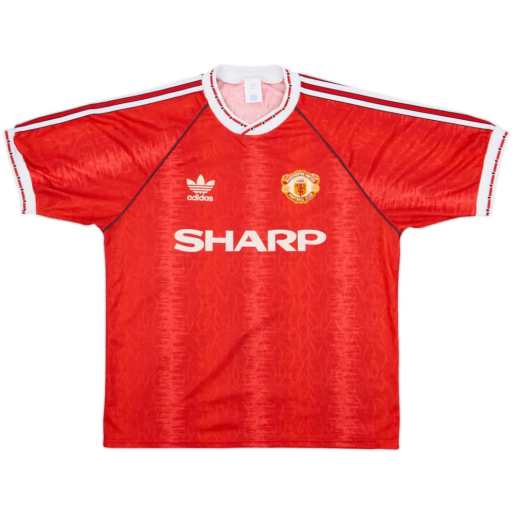 1990-92 Manchester United Home Shirt - 8/10 - (L)