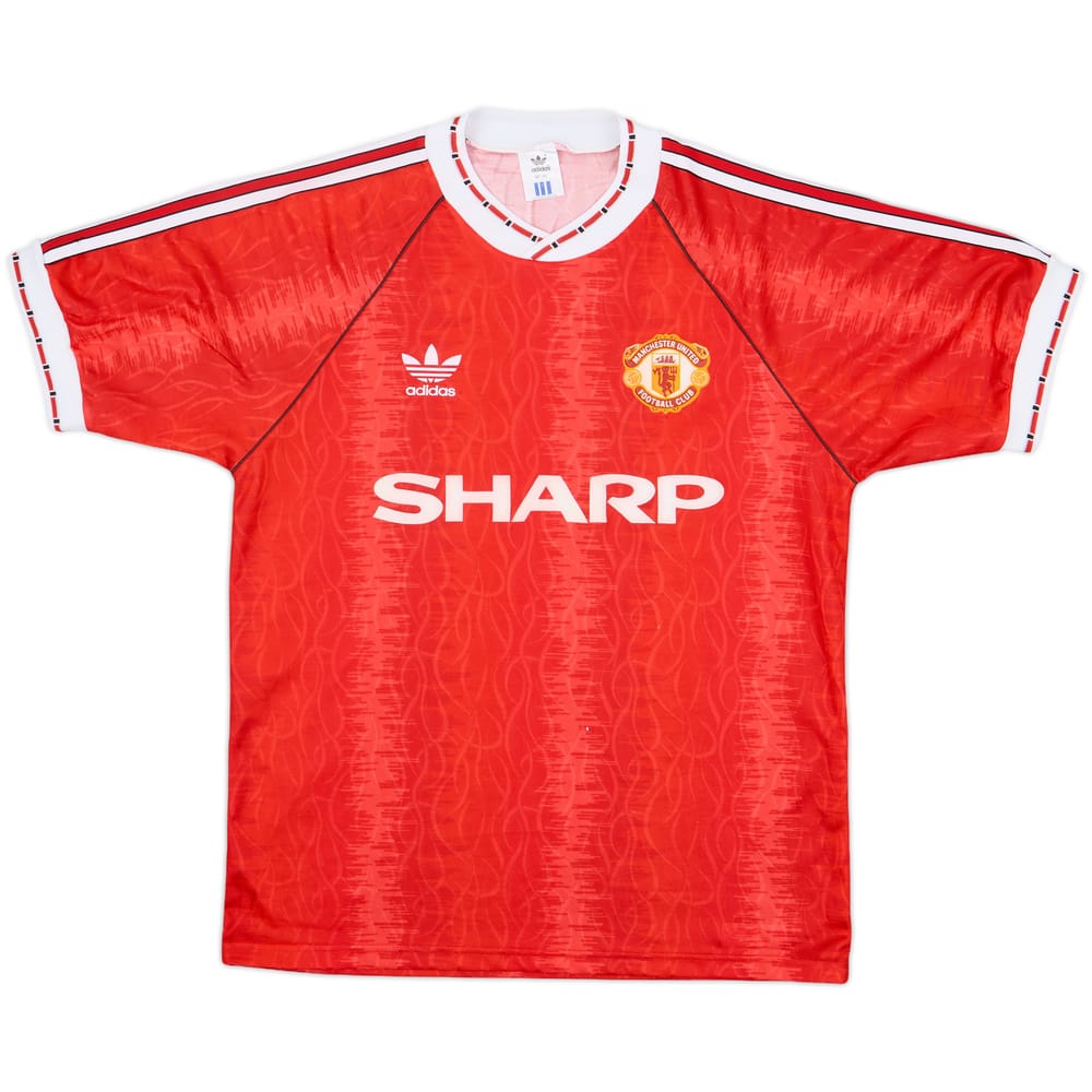 1990-92 Manchester United Home Shirt - 8/10 - (M)
