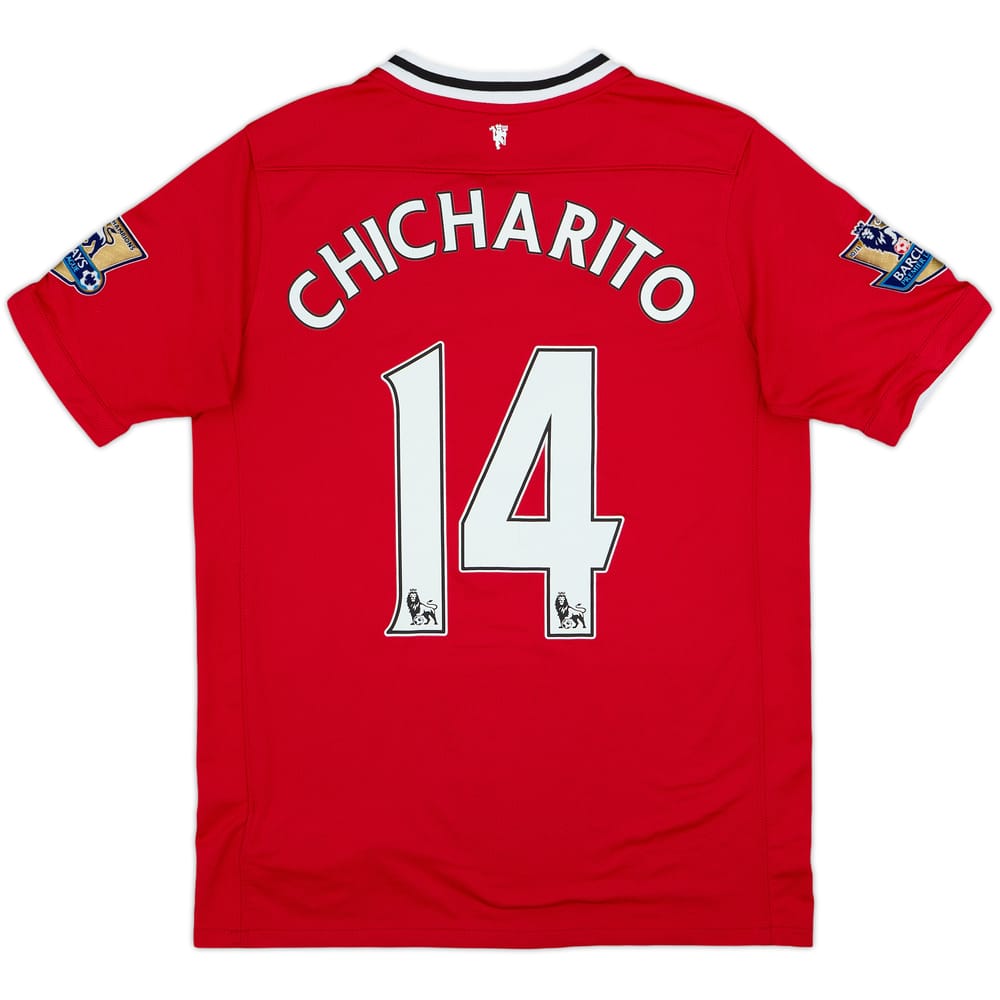 2011-12 Manchester United Home Shirt Chicharito #14 - 7/10 - (XL.Boys)