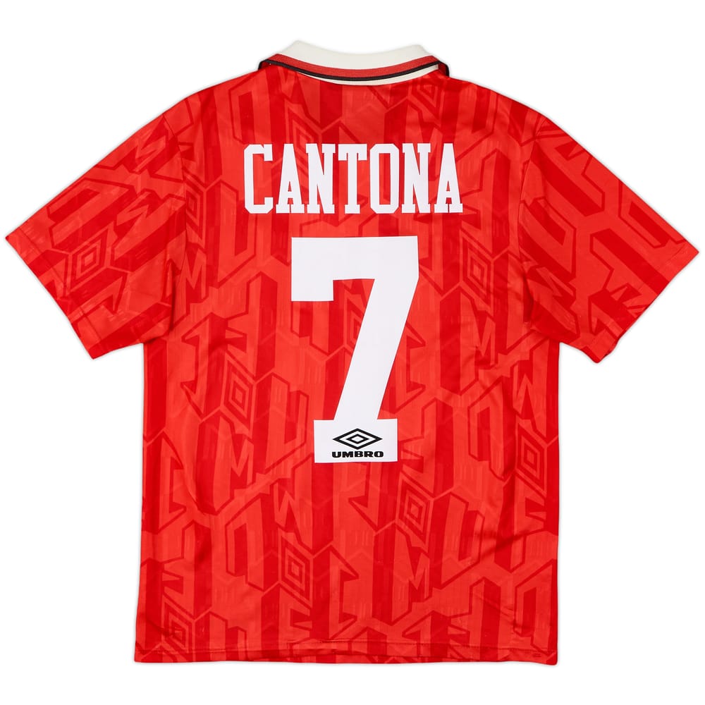 1992-94 Manchester United Home Shirt Cantona #7 - 7/10 - (S)