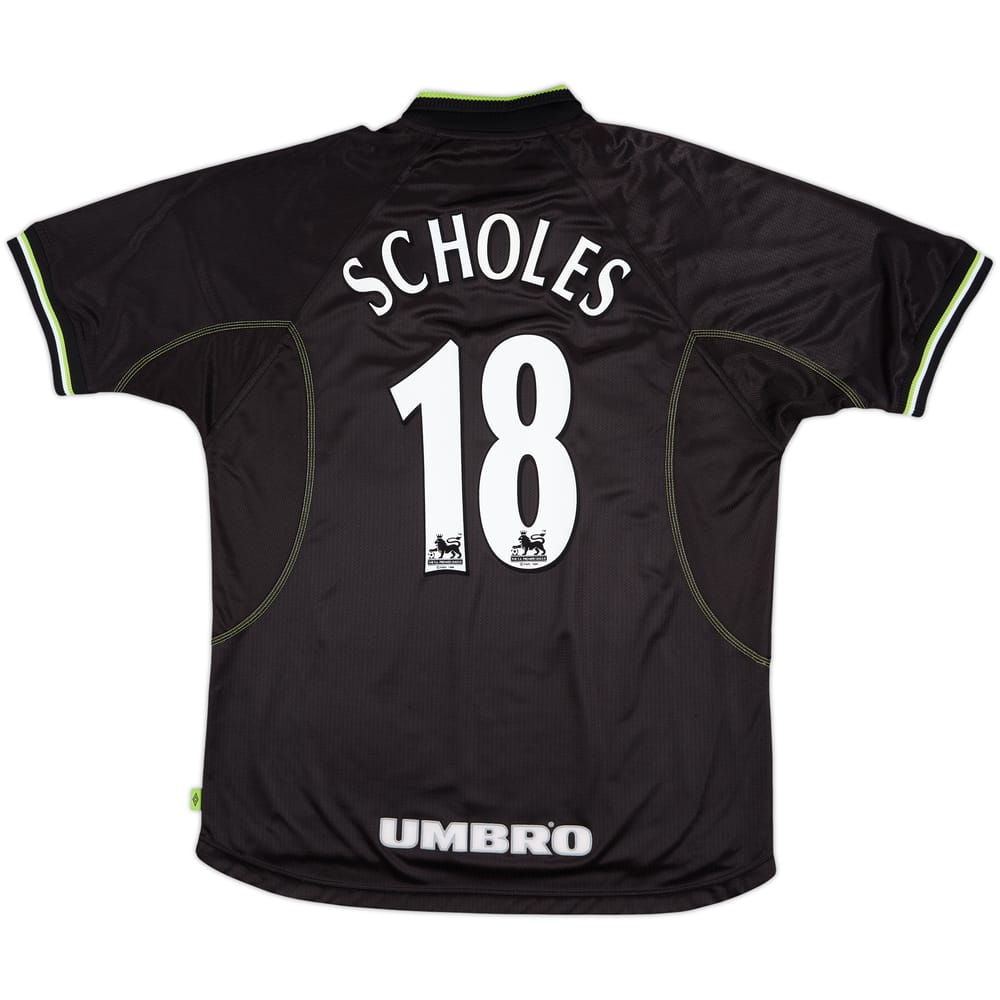 1998-99 Manchester United Third Shirt Scholes #18 - 9/10 - (XL)