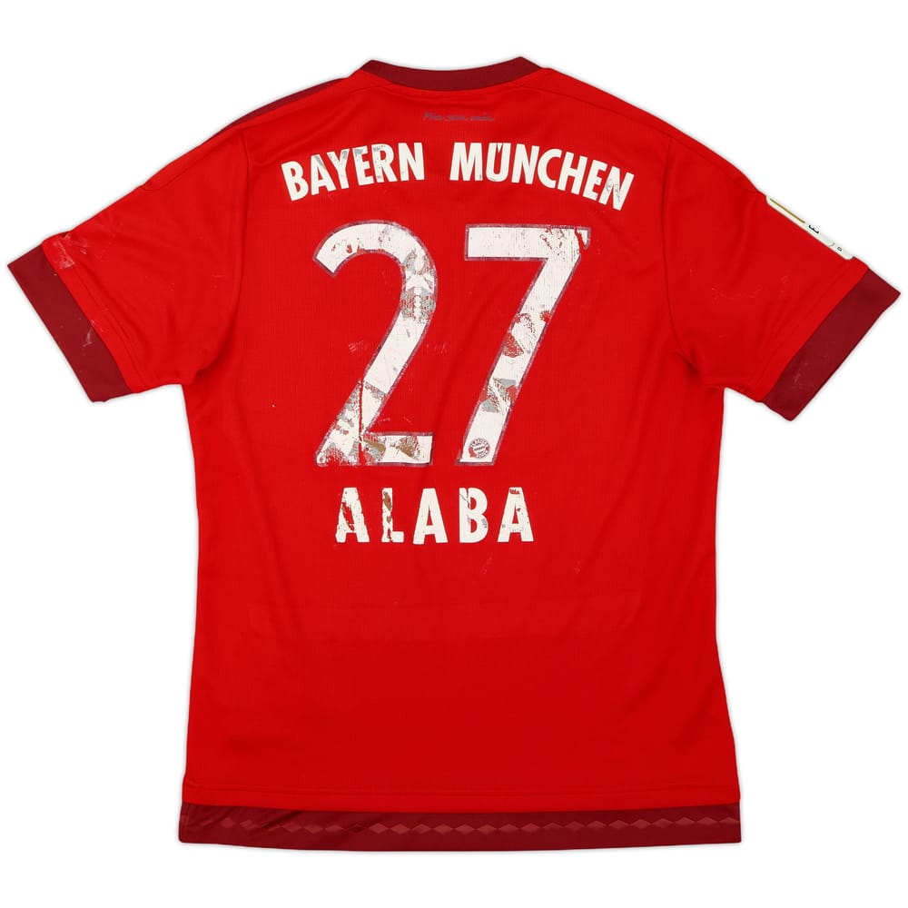 2015-16 Bayern Munich Home Shirt Alaba #27 - 3/10 - (M)